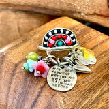 Cha Cha SUNSHINE sterling silver beaded ring RED PINK TURQUOISE