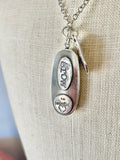 Sterling silver GROW fiddle leaf fig necklace